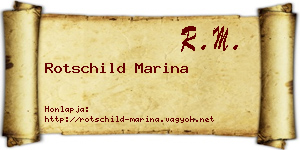 Rotschild Marina névjegykártya